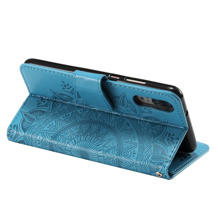 For Huawei P20 Totem Flower Embossed Horizontal Flip TPU + PU Leather Case with Holder & Card Slots & Wallet