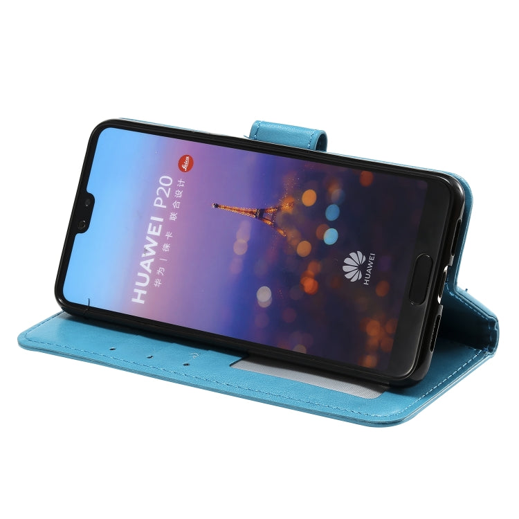 For Huawei P20 Totem Flower Embossed Horizontal Flip TPU + PU Leather Case with Holder & Card Slots & Wallet