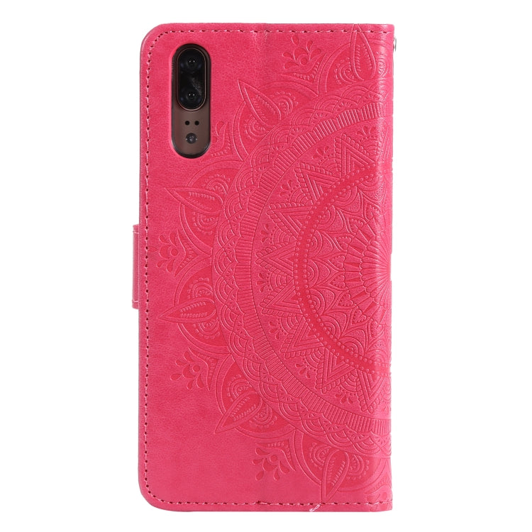 For Huawei P20 Totem Flower Embossed Horizontal Flip TPU + PU Leather Case with Holder & Card Slots & Wallet