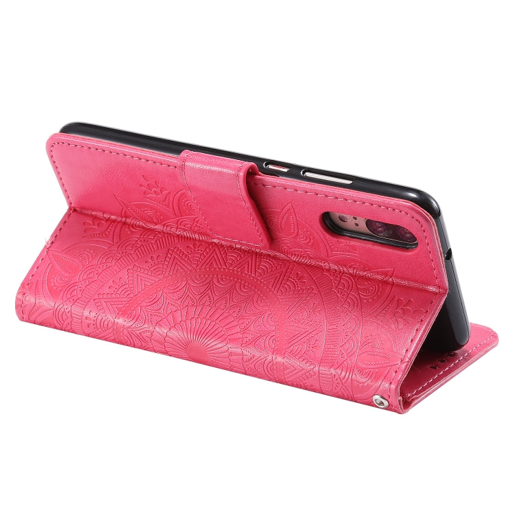 For Huawei P20 Totem Flower Embossed Horizontal Flip TPU + PU Leather Case with Holder & Card Slots & Wallet
