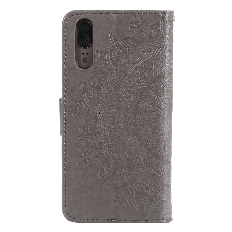For Huawei P20 Totem Flower Embossed Horizontal Flip TPU + PU Leather Case with Holder & Card Slots & Wallet