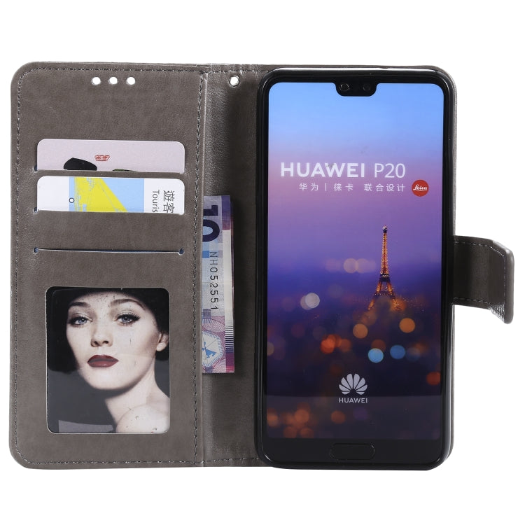 For Huawei P20 Totem Flower Embossed Horizontal Flip TPU + PU Leather Case with Holder & Card Slots & Wallet