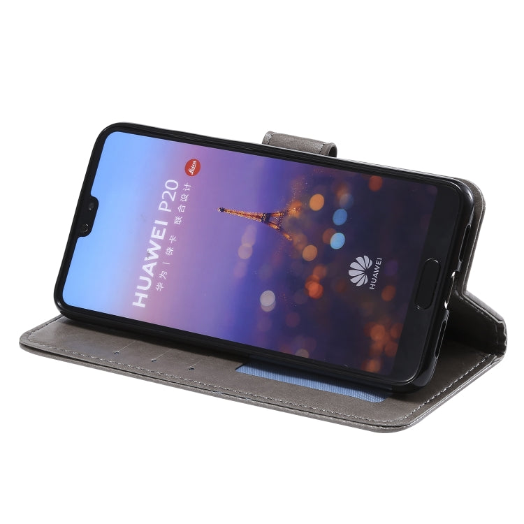 For Huawei P20 Totem Flower Embossed Horizontal Flip TPU + PU Leather Case with Holder & Card Slots & Wallet