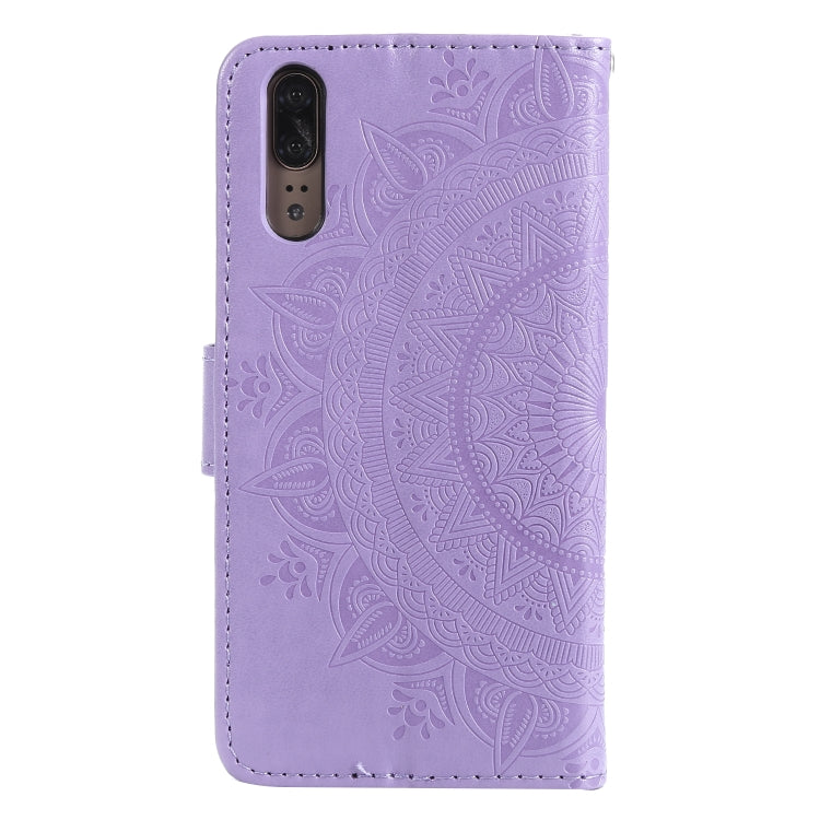 For Huawei P20 Totem Flower Embossed Horizontal Flip TPU + PU Leather Case with Holder & Card Slots & Wallet
