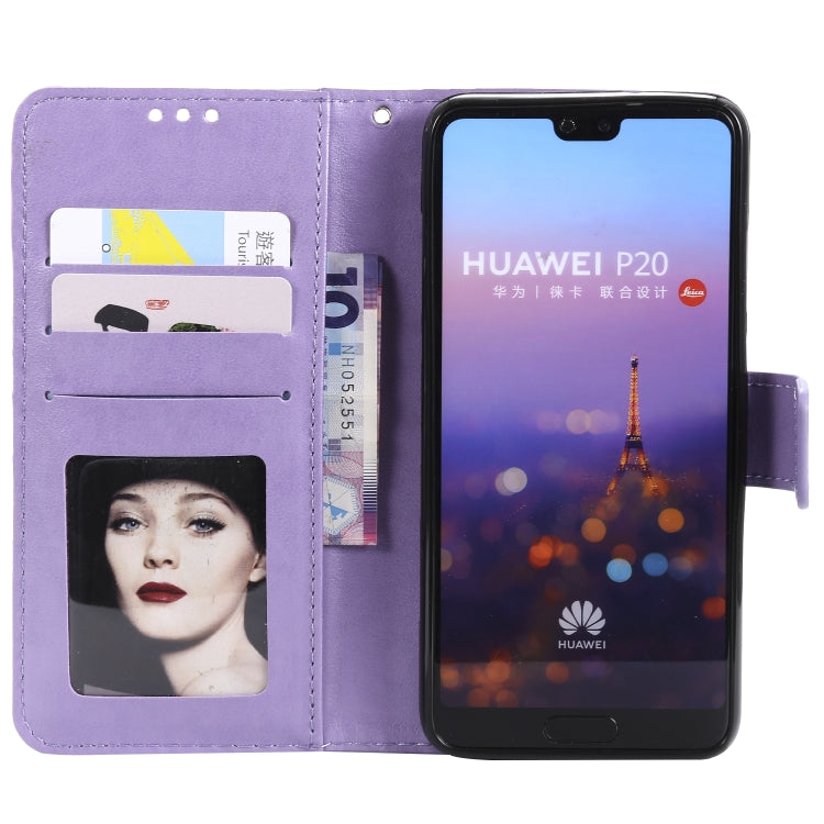 For Huawei P20 Totem Flower Embossed Horizontal Flip TPU + PU Leather Case with Holder & Card Slots & Wallet