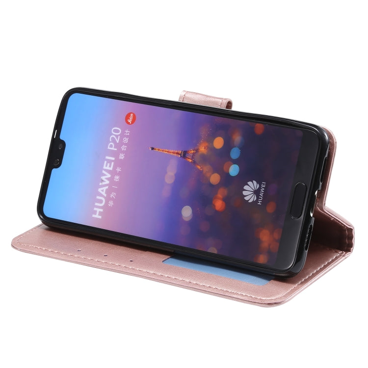 For Huawei P20 Totem Flower Embossed Horizontal Flip TPU + PU Leather Case with Holder & Card Slots & Wallet