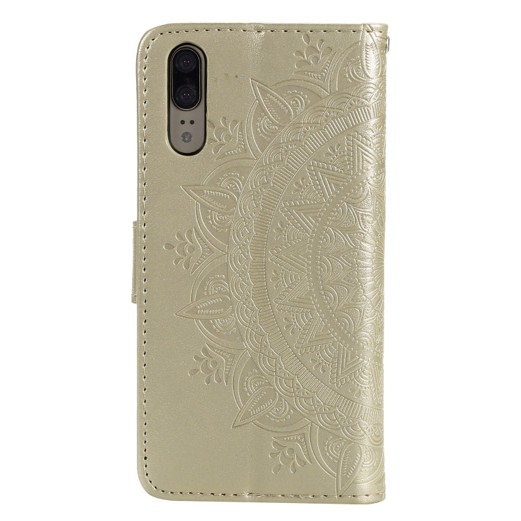 For Huawei P20 Totem Flower Embossed Horizontal Flip TPU + PU Leather Case with Holder & Card Slots & Wallet