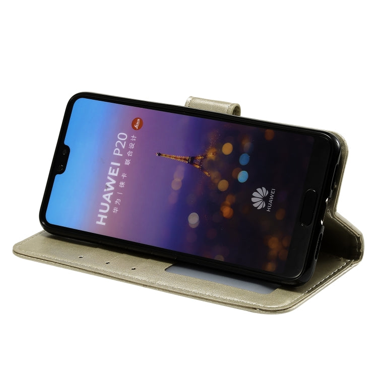 For Huawei P20 Totem Flower Embossed Horizontal Flip TPU + PU Leather Case with Holder & Card Slots & Wallet