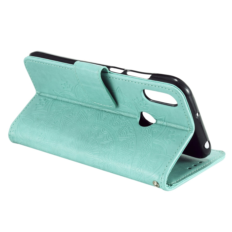 For Huawei Y6 (2019) Totem Flower Embossed Horizontal Flip TPU + PU Leather Case with Holder & Card Slots & Wallet