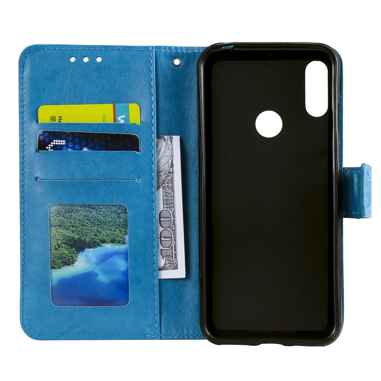 For Huawei Y6 (2019) Totem Flower Embossed Horizontal Flip TPU + PU Leather Case with Holder & Card Slots & Wallet