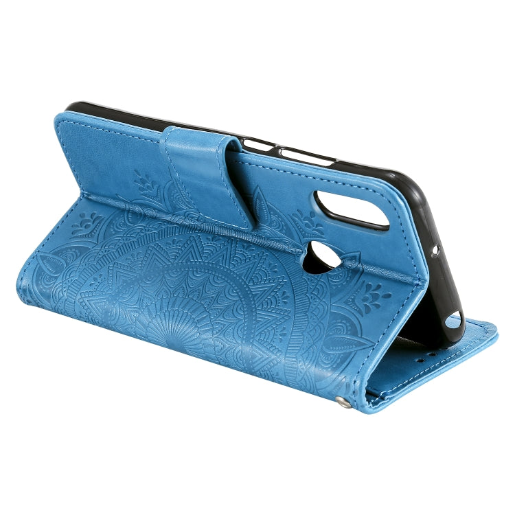 For Huawei Y6 (2019) Totem Flower Embossed Horizontal Flip TPU + PU Leather Case with Holder & Card Slots & Wallet