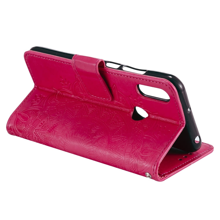 For Huawei Y6 (2019) Totem Flower Embossed Horizontal Flip TPU + PU Leather Case with Holder & Card Slots & Wallet