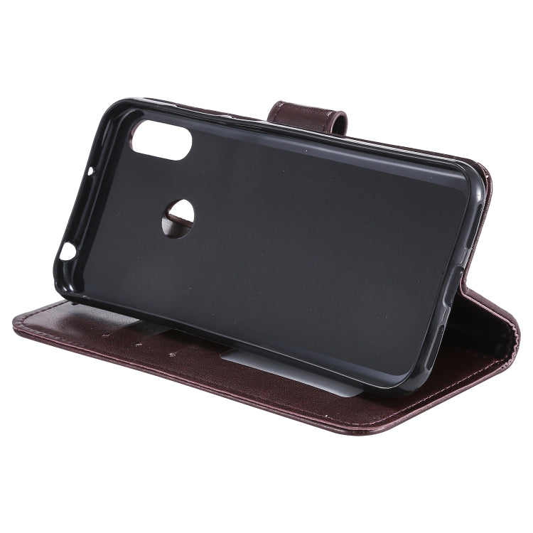 For Huawei Y6 (2019) Totem Flower Embossed Horizontal Flip TPU + PU Leather Case with Holder & Card Slots & Wallet