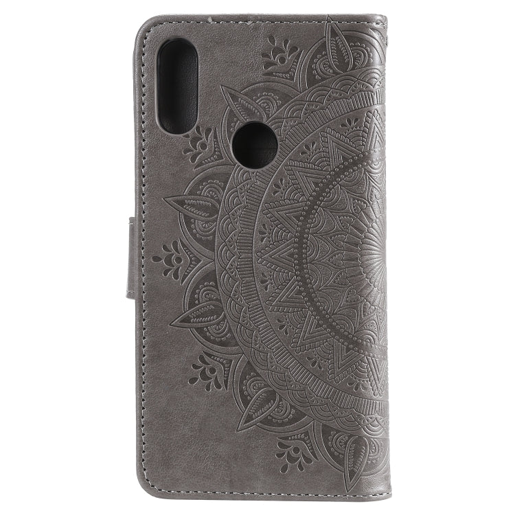 For Huawei Y6 (2019) Totem Flower Embossed Horizontal Flip TPU + PU Leather Case with Holder & Card Slots & Wallet