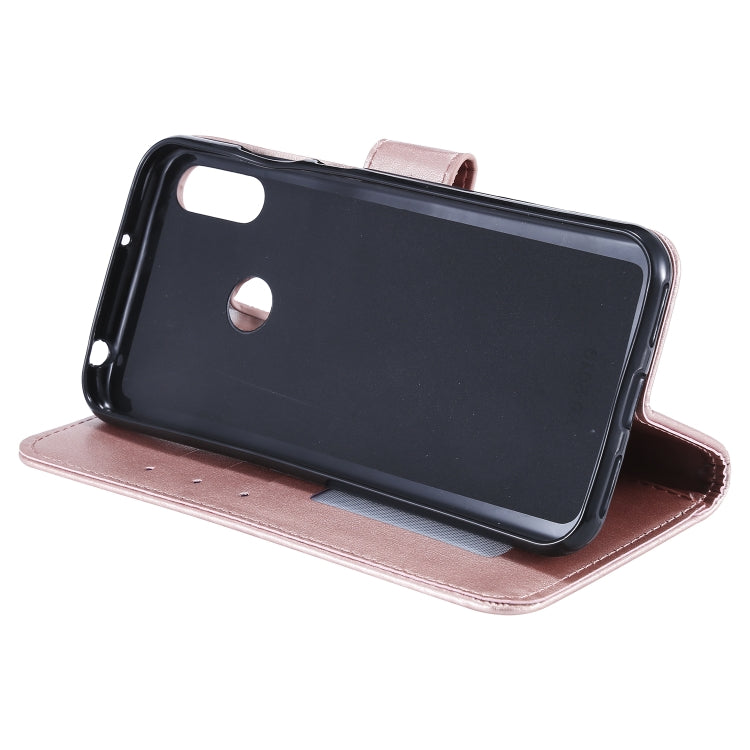 For Huawei Y6 (2019) Totem Flower Embossed Horizontal Flip TPU + PU Leather Case with Holder & Card Slots & Wallet