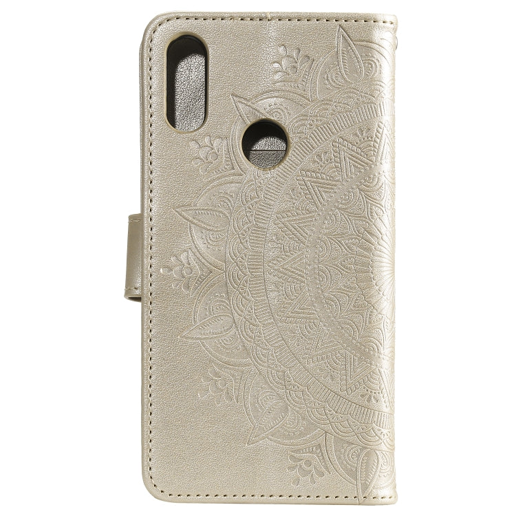 For Huawei Y6 (2019) Totem Flower Embossed Horizontal Flip TPU + PU Leather Case with Holder & Card Slots & Wallet