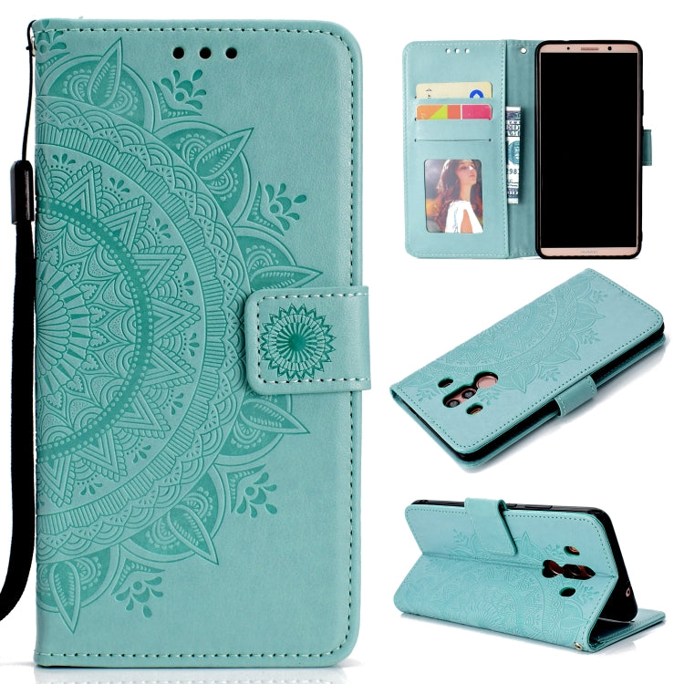For Huawei Mate 10 Pro Totem Flower Embossed Horizontal Flip TPU + PU Leather Case with Holder & Card Slots & Wallet