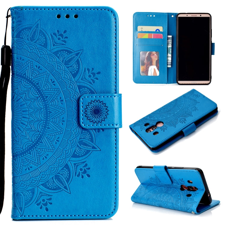For Huawei Mate 10 Pro Totem Flower Embossed Horizontal Flip TPU + PU Leather Case with Holder & Card Slots & Wallet