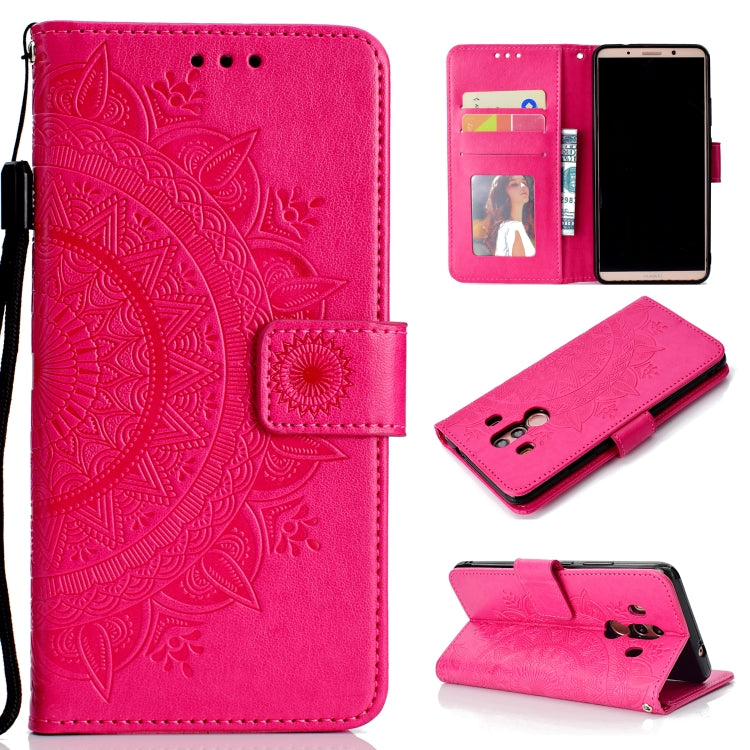 For Huawei Mate 10 Pro Totem Flower Embossed Horizontal Flip TPU + PU Leather Case with Holder & Card Slots & Wallet