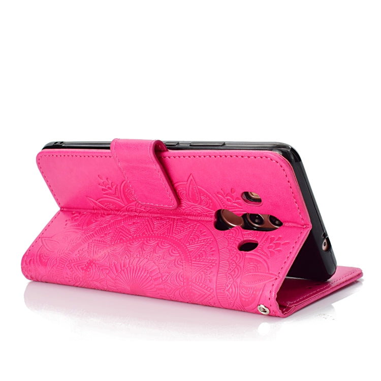 For Huawei Mate 10 Pro Totem Flower Embossed Horizontal Flip TPU + PU Leather Case with Holder & Card Slots & Wallet