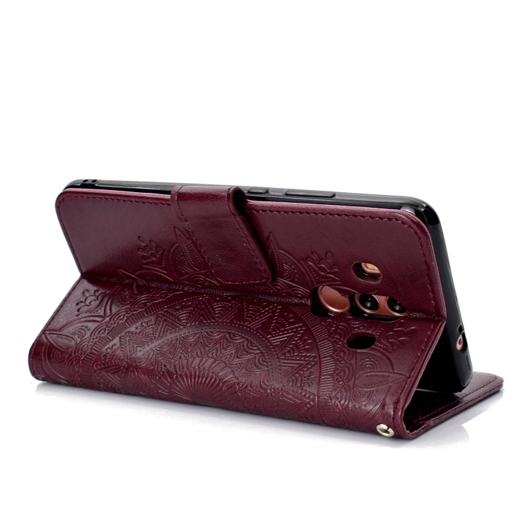 For Huawei Mate 10 Pro Totem Flower Embossed Horizontal Flip TPU + PU Leather Case with Holder & Card Slots & Wallet
