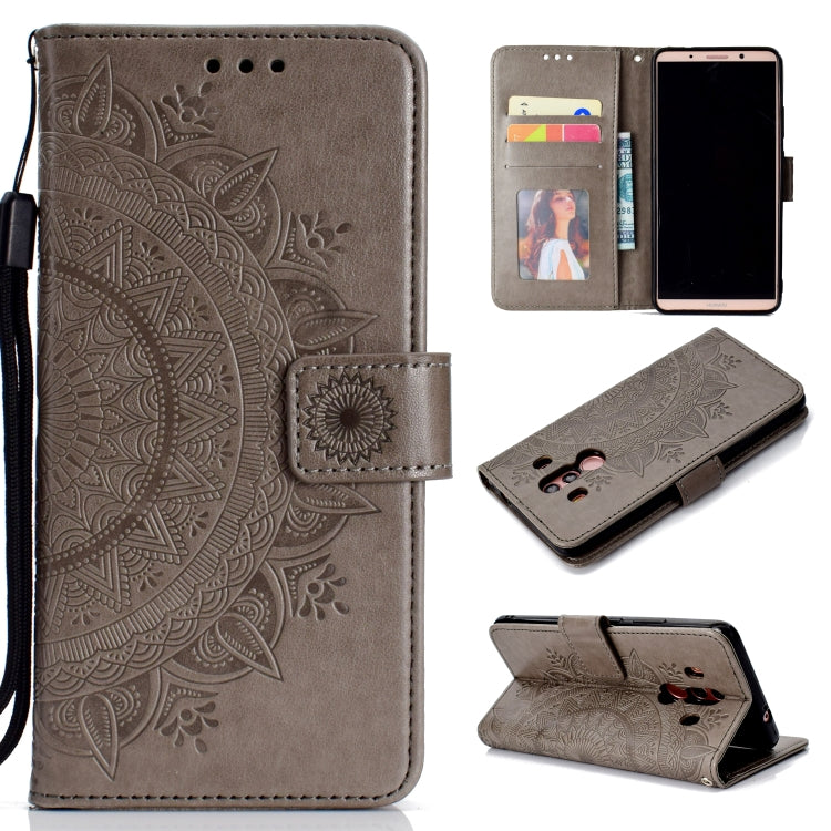 For Huawei Mate 10 Pro Totem Flower Embossed Horizontal Flip TPU + PU Leather Case with Holder & Card Slots & Wallet