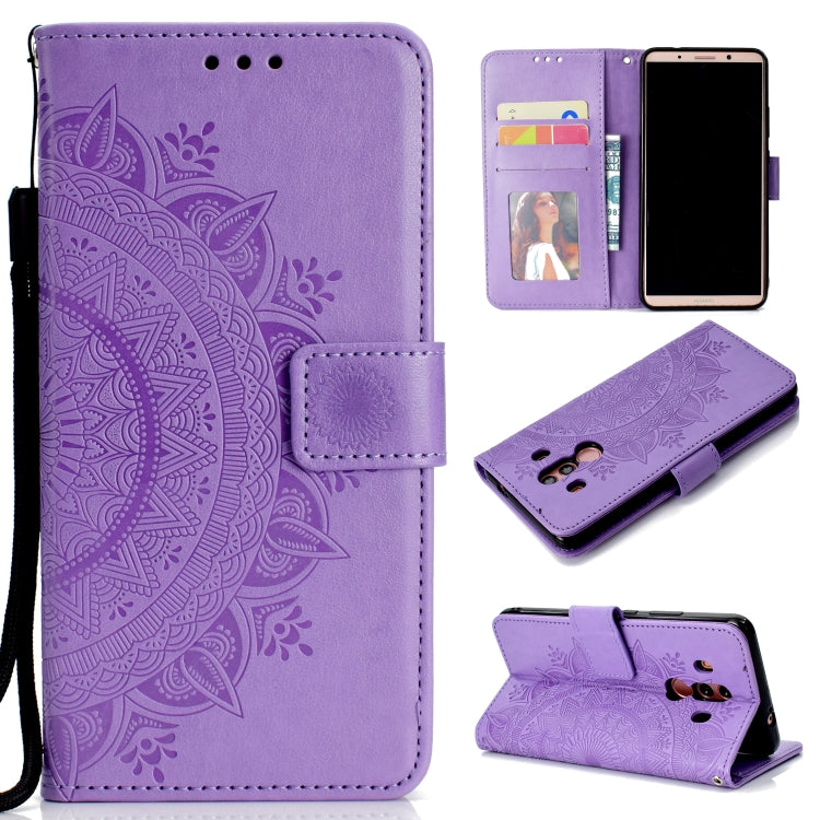 For Huawei Mate 10 Pro Totem Flower Embossed Horizontal Flip TPU + PU Leather Case with Holder & Card Slots & Wallet