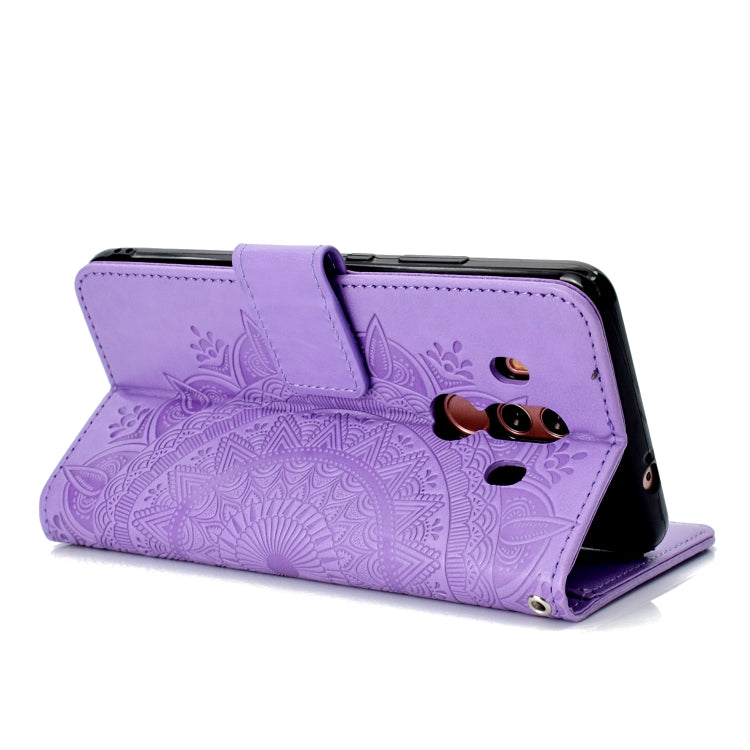 For Huawei Mate 10 Pro Totem Flower Embossed Horizontal Flip TPU + PU Leather Case with Holder & Card Slots & Wallet