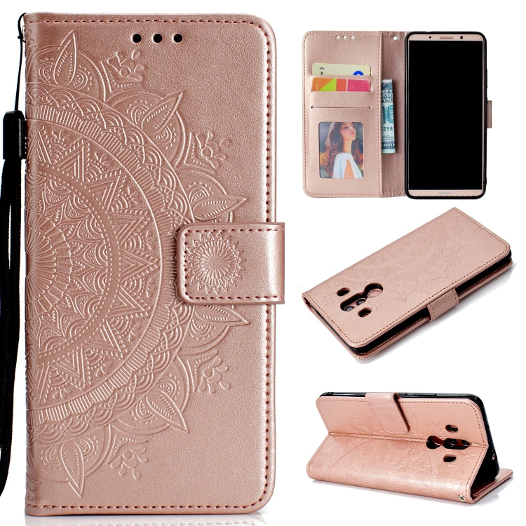 For Huawei Mate 10 Pro Totem Flower Embossed Horizontal Flip TPU + PU Leather Case with Holder & Card Slots & Wallet