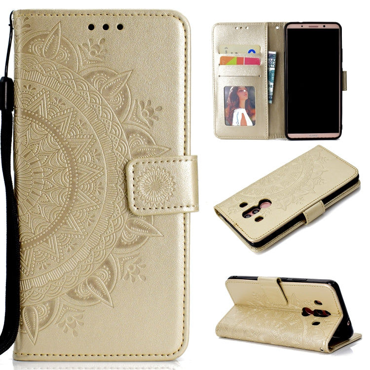 For Huawei Mate 10 Pro Totem Flower Embossed Horizontal Flip TPU + PU Leather Case with Holder & Card Slots & Wallet