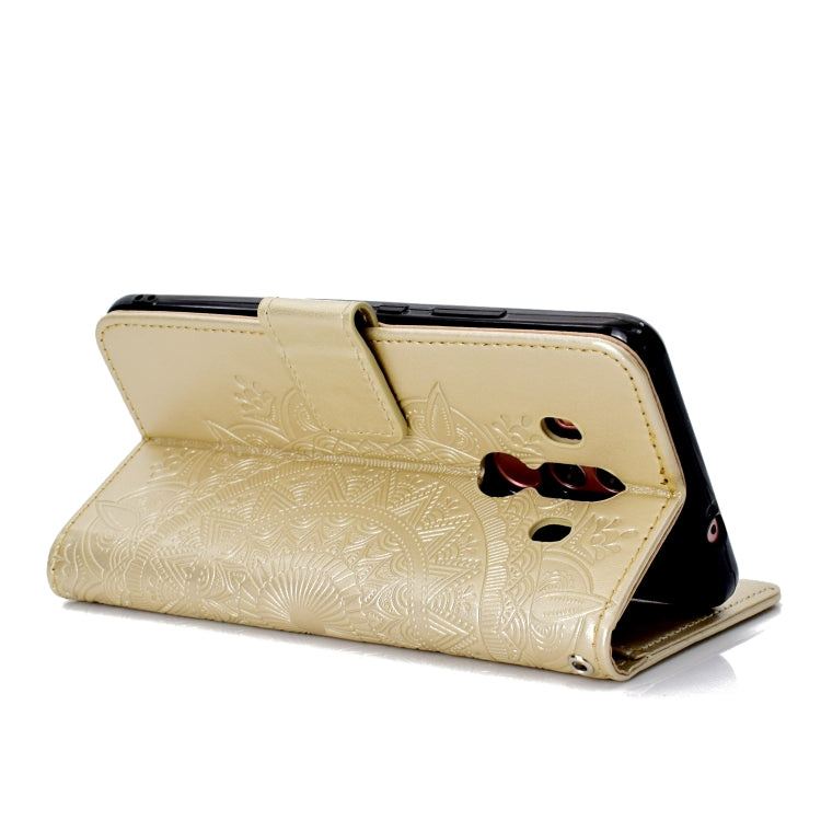 For Huawei Mate 10 Pro Totem Flower Embossed Horizontal Flip TPU + PU Leather Case with Holder & Card Slots & Wallet