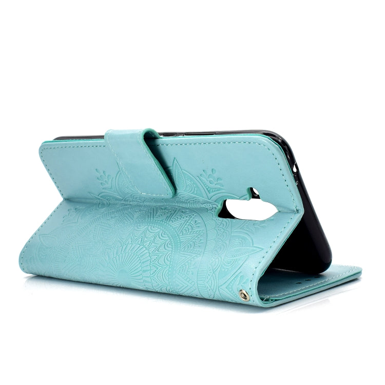 For Huawei Mate 20 Lite Totem Flower Embossed Horizontal Flip TPU + PU Leather Case with Holder & Card Slots & Wallet