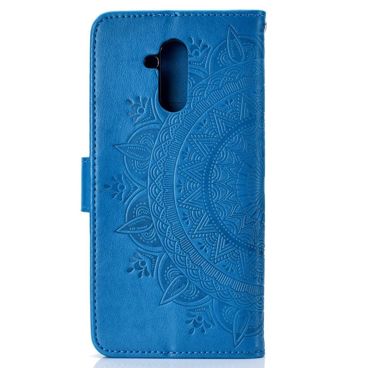 For Huawei Mate 20 Lite Totem Flower Embossed Horizontal Flip TPU + PU Leather Case with Holder & Card Slots & Wallet