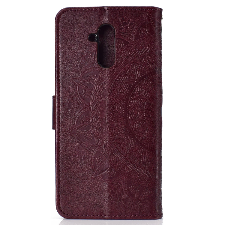 For Huawei Mate 20 Lite Totem Flower Embossed Horizontal Flip TPU + PU Leather Case with Holder & Card Slots & Wallet