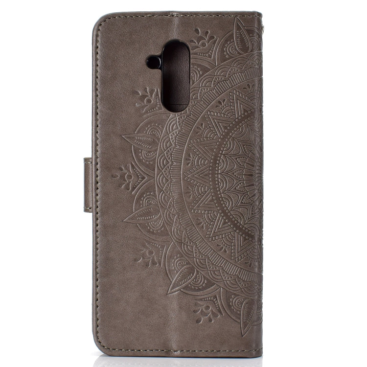 For Huawei Mate 20 Lite Totem Flower Embossed Horizontal Flip TPU + PU Leather Case with Holder & Card Slots & Wallet