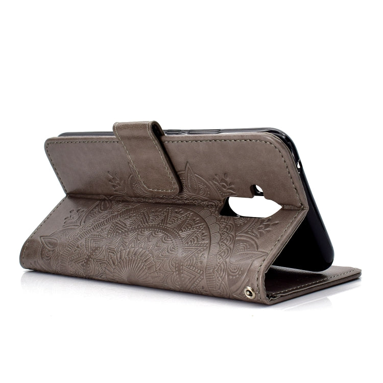 For Huawei Mate 20 Lite Totem Flower Embossed Horizontal Flip TPU + PU Leather Case with Holder & Card Slots & Wallet