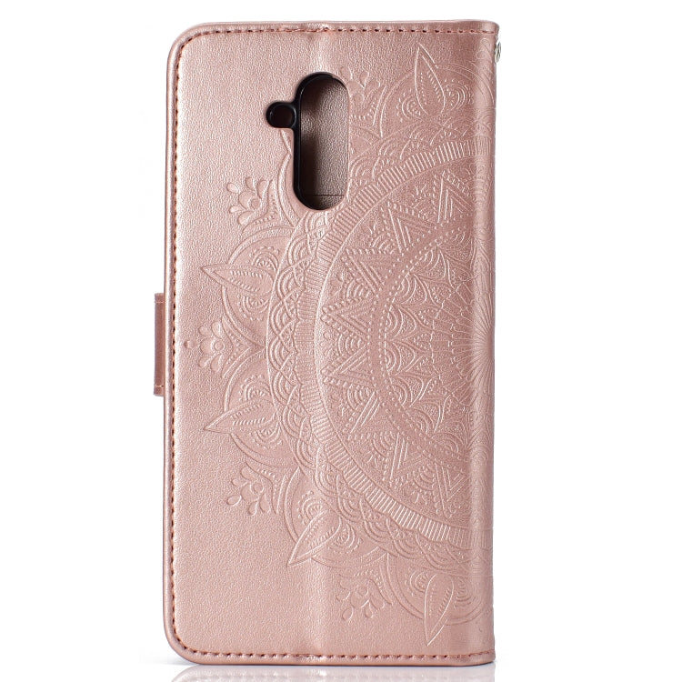 For Huawei Mate 20 Lite Totem Flower Embossed Horizontal Flip TPU + PU Leather Case with Holder & Card Slots & Wallet