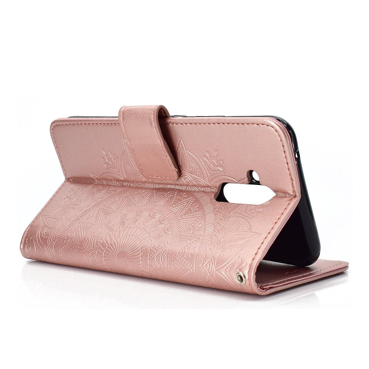 For Huawei Mate 20 Lite Totem Flower Embossed Horizontal Flip TPU + PU Leather Case with Holder & Card Slots & Wallet