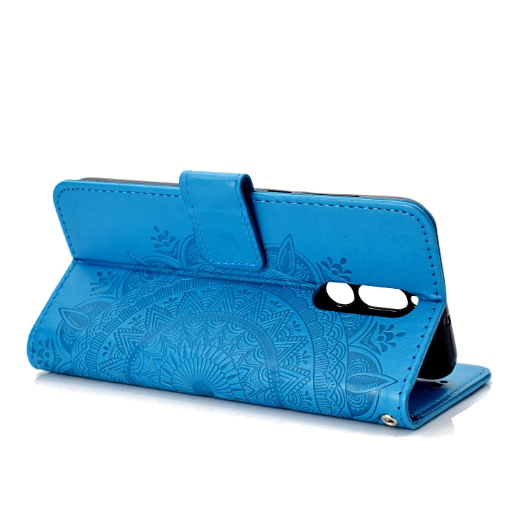 For Huawei Mate 10 Lite Totem Flower Embossed Horizontal Flip TPU + PU Leather Case with Holder & Card Slots & Wallet
