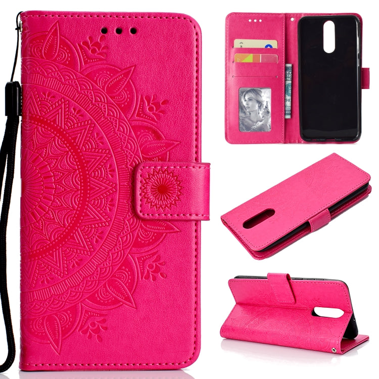 For Huawei Mate 10 Lite Totem Flower Embossed Horizontal Flip TPU + PU Leather Case with Holder & Card Slots & Wallet