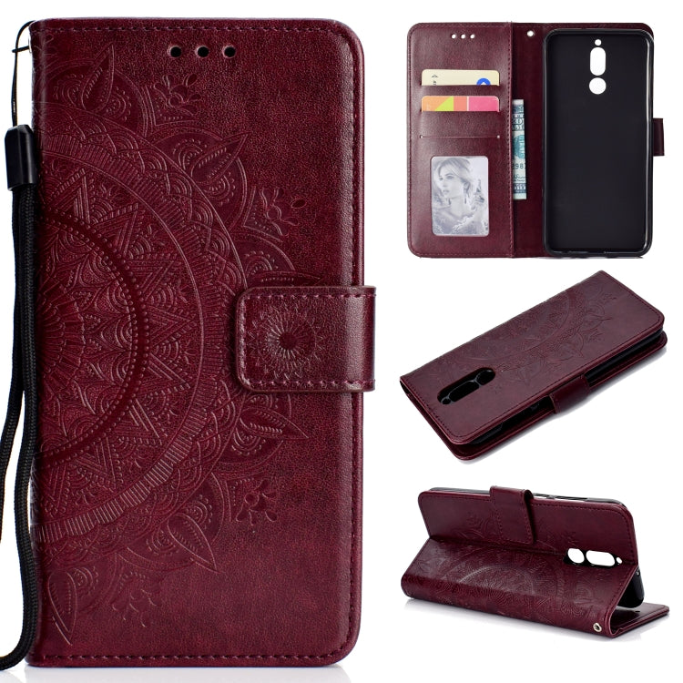 For Huawei Mate 10 Lite Totem Flower Embossed Horizontal Flip TPU + PU Leather Case with Holder & Card Slots & Wallet