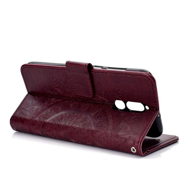 For Huawei Mate 10 Lite Totem Flower Embossed Horizontal Flip TPU + PU Leather Case with Holder & Card Slots & Wallet