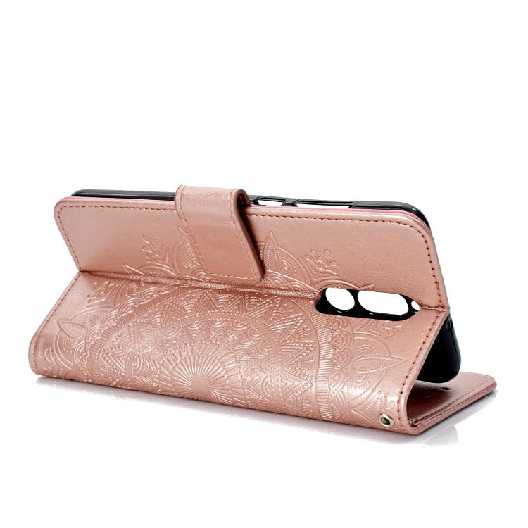 For Huawei Mate 10 Lite Totem Flower Embossed Horizontal Flip TPU + PU Leather Case with Holder & Card Slots & Wallet