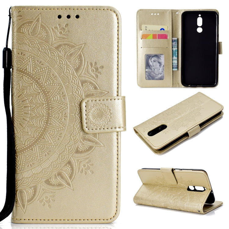 For Huawei Mate 10 Lite Totem Flower Embossed Horizontal Flip TPU + PU Leather Case with Holder & Card Slots & Wallet