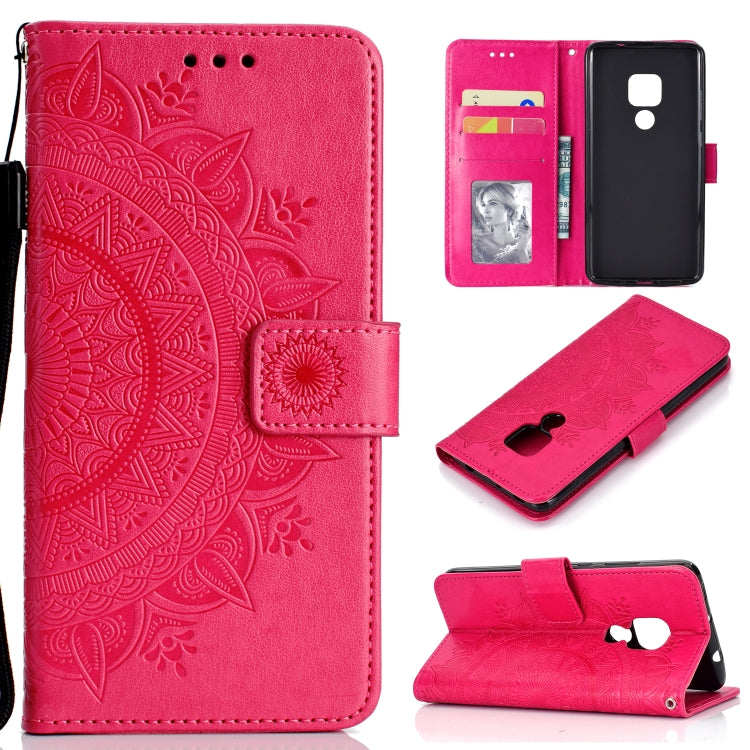 For Huawei Mate 20 Totem Flower Embossed Horizontal Flip TPU + PU Leather Case with Holder & Card Slots & Wallet