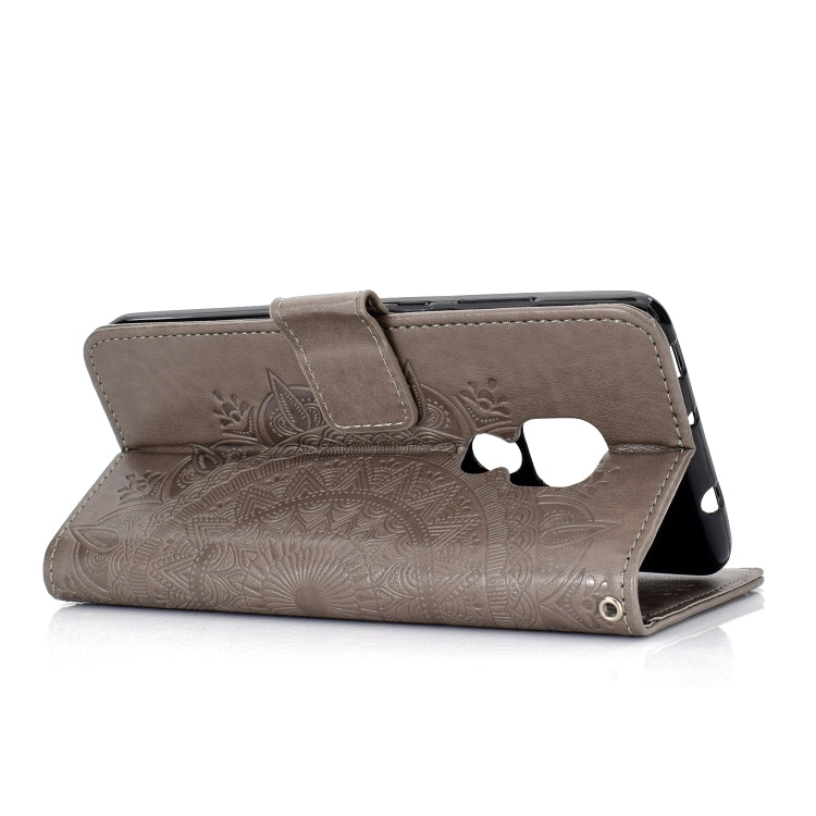 For Huawei Mate 20 Totem Flower Embossed Horizontal Flip TPU + PU Leather Case with Holder & Card Slots & Wallet