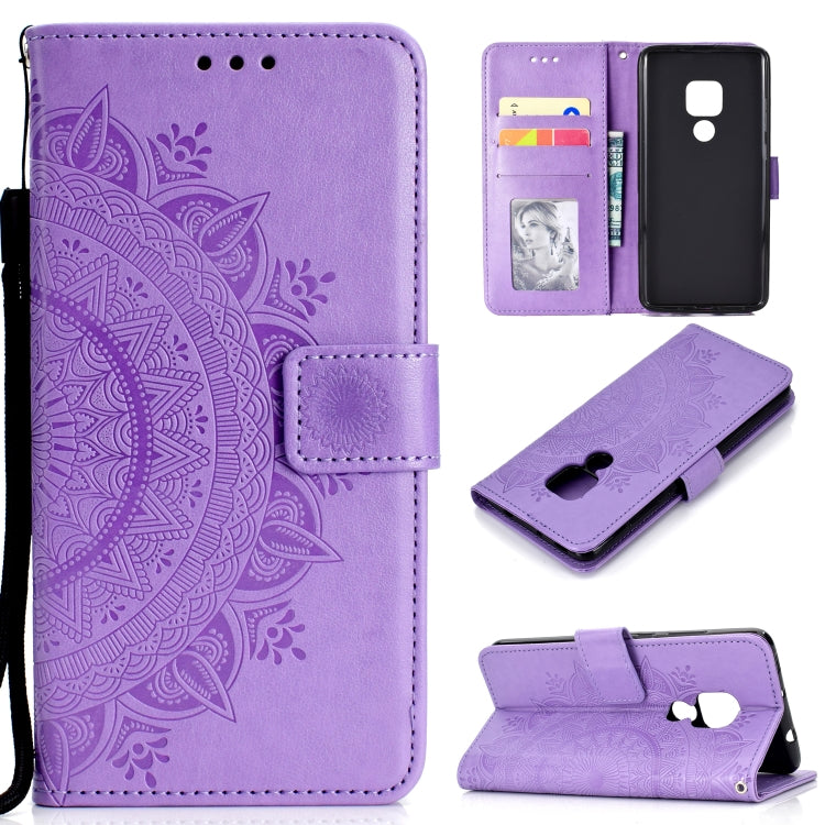 For Huawei Mate 20 Totem Flower Embossed Horizontal Flip TPU + PU Leather Case with Holder & Card Slots & Wallet