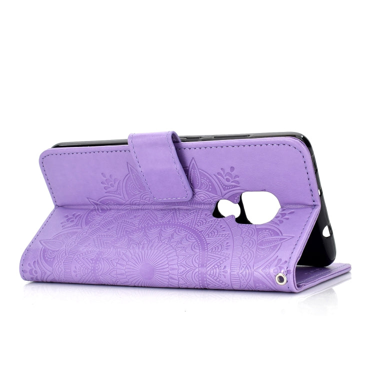 For Huawei Mate 20 Totem Flower Embossed Horizontal Flip TPU + PU Leather Case with Holder & Card Slots & Wallet