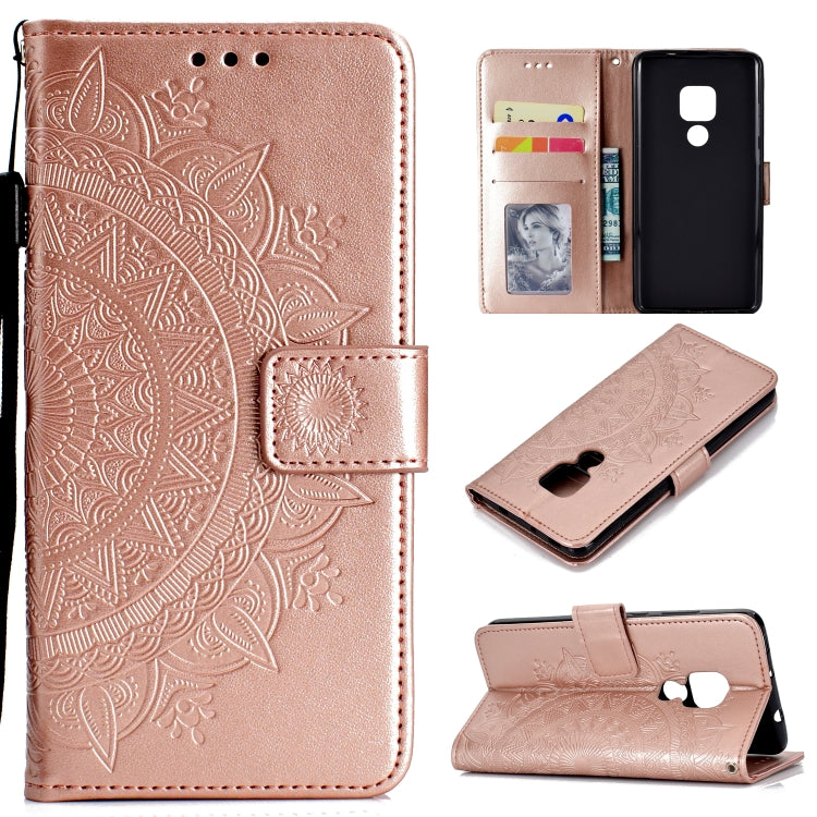 For Huawei Mate 20 Totem Flower Embossed Horizontal Flip TPU + PU Leather Case with Holder & Card Slots & Wallet