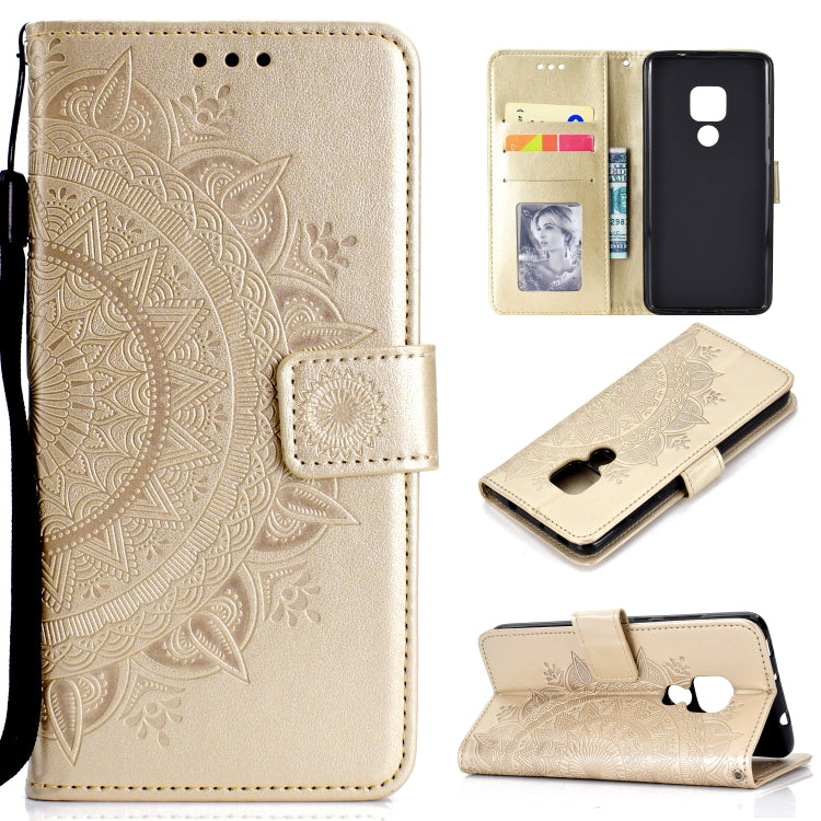 For Huawei Mate 20 Totem Flower Embossed Horizontal Flip TPU + PU Leather Case with Holder & Card Slots & Wallet